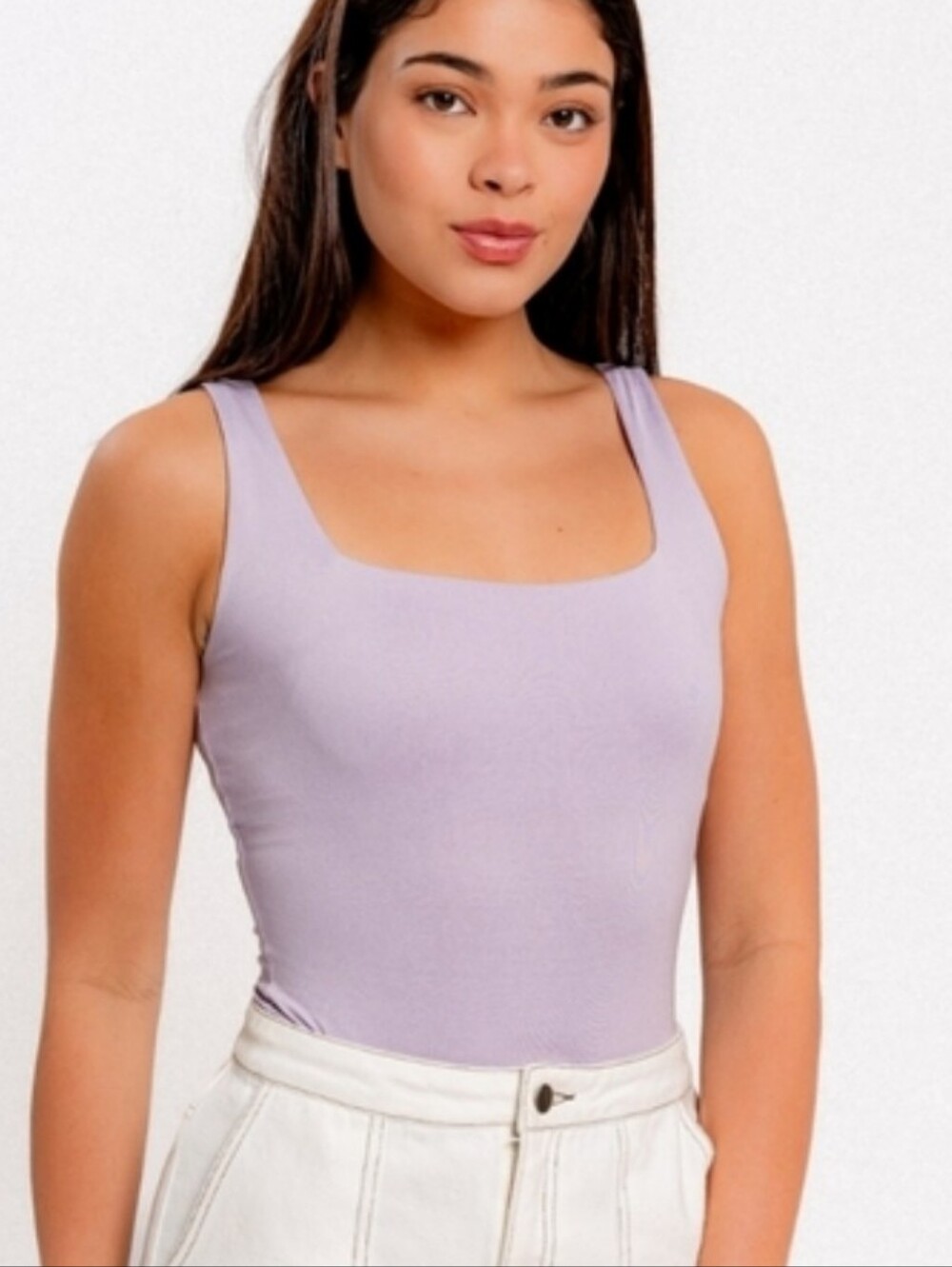 Wasabi + Mint NWT Lavender Purple Square(ish) Neckline Tank Top, S